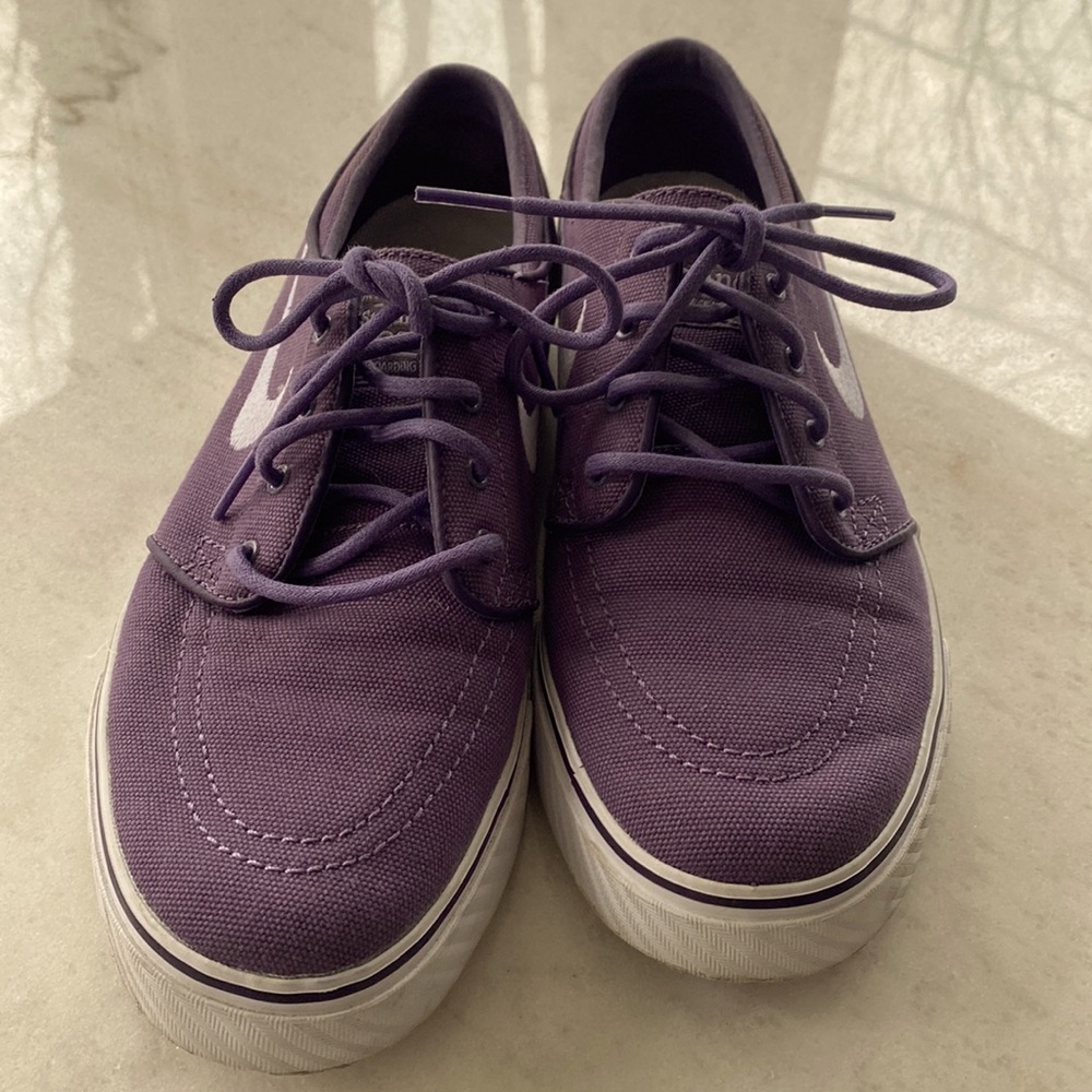 Nike Purple Canvas Sneakers with White Swoosh